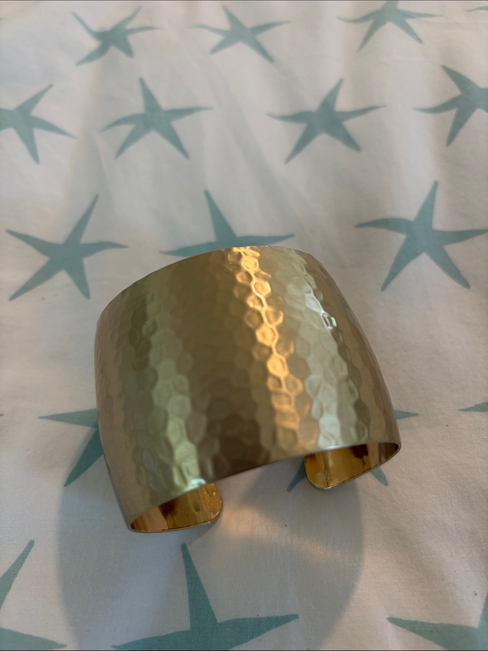 Hammered Gold Cuff Bracelet - Gold Metal Bracelet